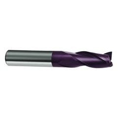 1/2 Dia. x 3 Overall Length 3-Flute Square End Solid Carbide SE End Mill-Round Shank-Center Cut-Firex - All Tool & Supply