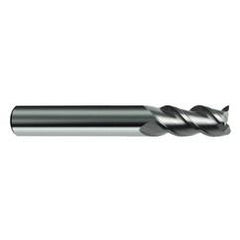 7/16" Dia. - 3" OAL - 45° Helix Bright Carbide End Mill - 3 FL - All Tool & Supply