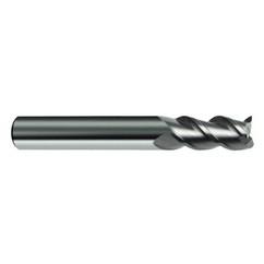 3/16" Dia. - 2" OAL - 45° Helix Bright Carbide End Mill - 3 FL - All Tool & Supply