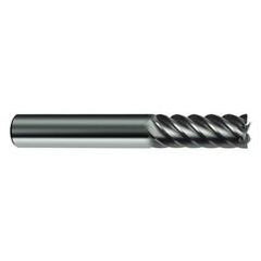 1/4" Dia. - 2-1/2" OAL - 45° Helix Bright Carbide End Mill - 6 FL - All Tool & Supply