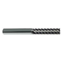 1/2" Dia. - 4-1/2" OAL - 45° Helix Bright Carbide End Mill - 6 FL - All Tool & Supply