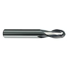 1/4" Dia. - 2-1/2" OAL - 30 Helix Bright CBD Ball Nose EM - 2 FL - All Tool & Supply