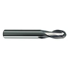 3/8" Dia. - 2-1/2" OAL - 30 Helix Bright CBD Ball Nose EM - 2 FL - All Tool & Supply