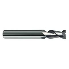 8mm Dia. - 63mm OAL - 45° Helix Bright Carbide End Mill - 2 FL - All Tool & Supply