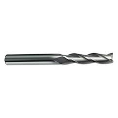 8mm Dia. - 100mm OAL - 45° Helix Bright Carbide End Mill - 2 FL - All Tool & Supply