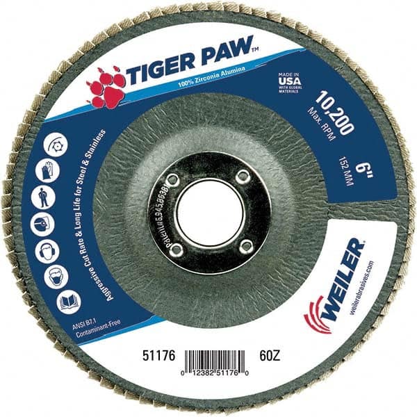 Weiler - Flap Discs Abrasive Type: Coated Flap Disc Type: Type 29 - All Tool & Supply