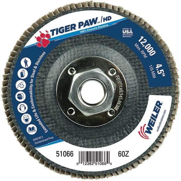 Weiler - Flap Discs Abrasive Type: Coated Flap Disc Type: Type 29 - All Tool & Supply