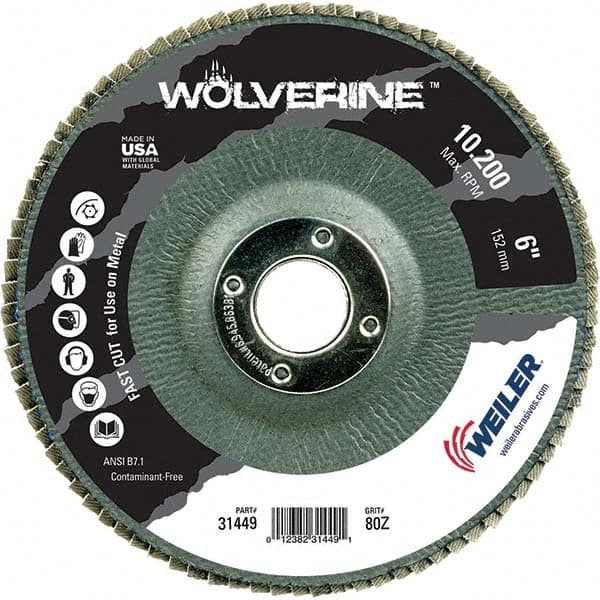 Weiler - Flap Discs Abrasive Type: Coated Flap Disc Type: Type 29 - All Tool & Supply