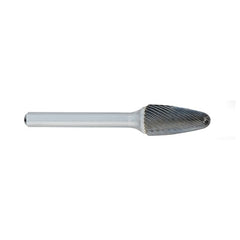 ‎SF-3 -9mm × 19mm LOC × 6mm Shank × 50mm OAL Round Nose Tree Carbide Medium Right Hand Spiral Burr - All Tool & Supply