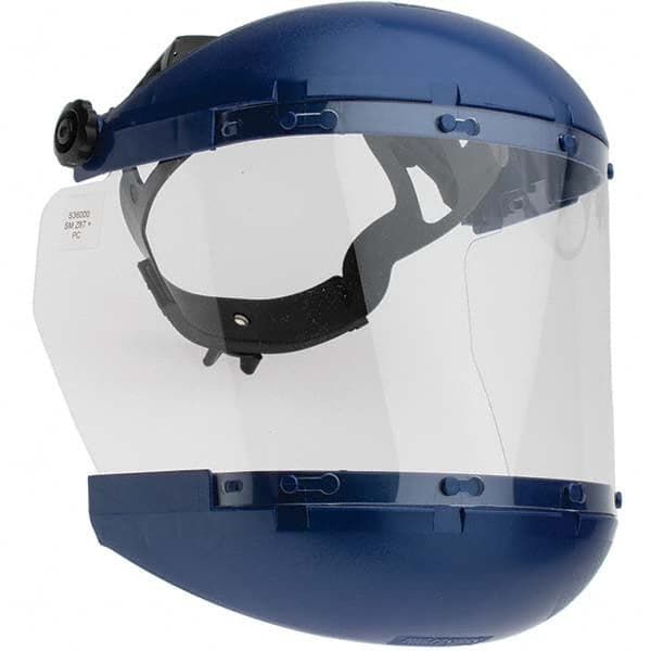 Sellstrom - Nylon Blue Ratchet Adjustment Face Shield with Chin Guard - All Tool & Supply