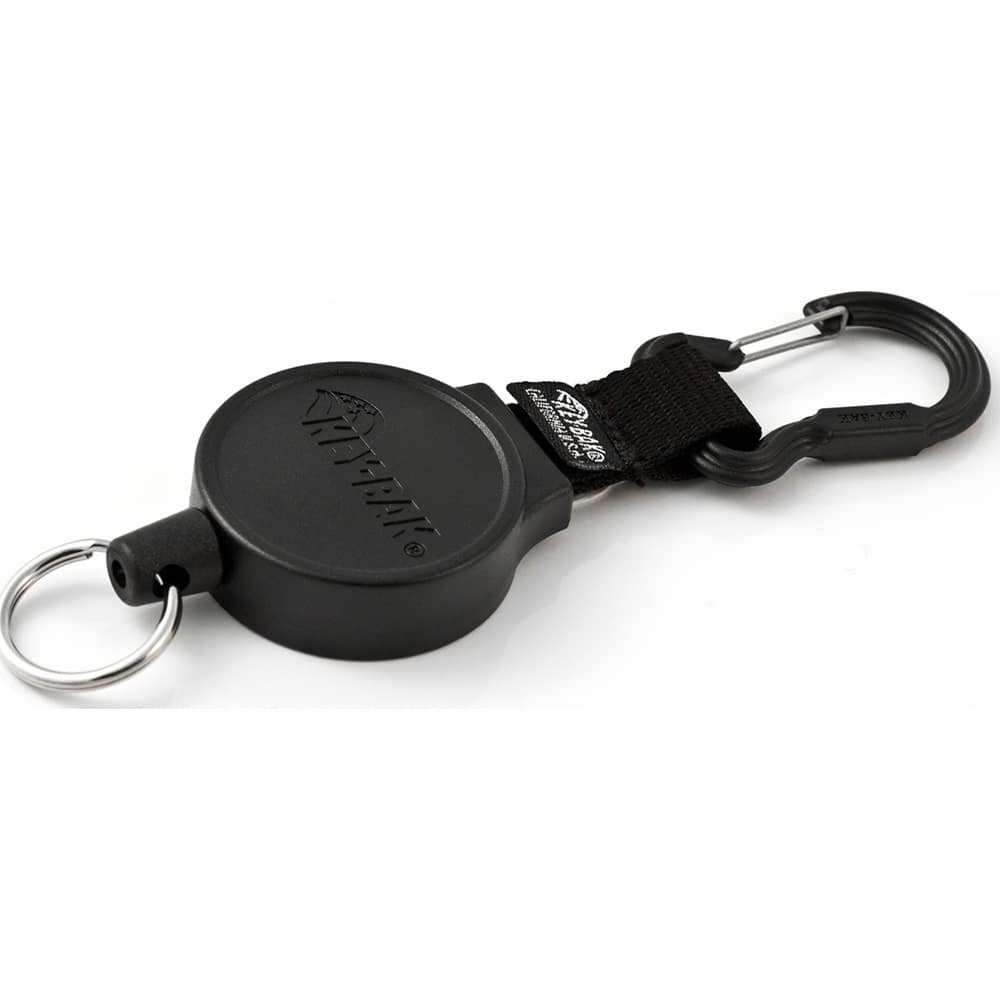 Key-Bak - Key Control; Type: Retractable Key Chain ; Number of Keys: 10 ; Color: Black ; Width (Inch): 1 - Exact Industrial Supply