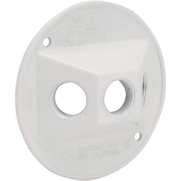 Hubbell-Raco - Weatherproof Box Covers Cover Shape: Round Number of Holes in Outlet: 3 - All Tool & Supply