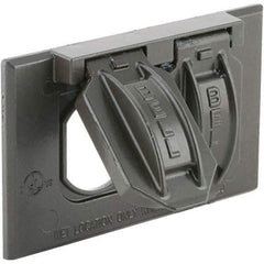 Hubbell-Raco - Weatherproof Box Covers Cover Shape: Rectangle Number of Holes in Outlet: 2 - All Tool & Supply