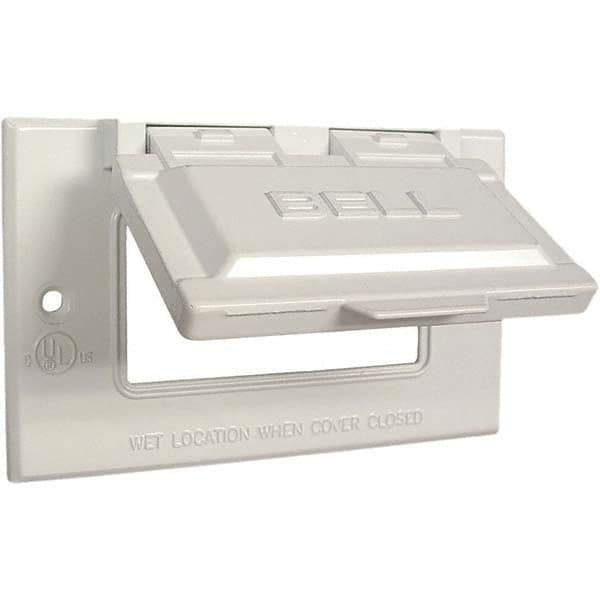 Hubbell-Raco - Weatherproof Box Covers Cover Shape: Rectangle Number of Holes in Outlet: 1 - All Tool & Supply