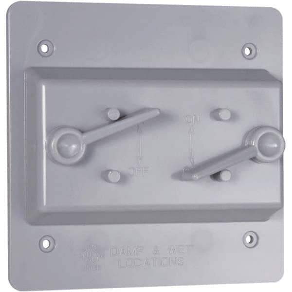 Hubbell-Raco - Weatherproof Box Covers Cover Shape: Rectangle Number of Holes in Outlet: 2 - All Tool & Supply