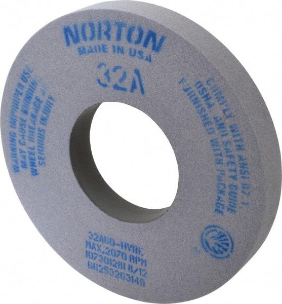 Norton - 12" Diam x 5" Hole x 1-1/2" Thick, H Hardness, 60 Grit Surface Grinding Wheel - Aluminum Oxide, Type 1, Medium Grade, 2,070 Max RPM, Vitrified Bond, No Recess - All Tool & Supply