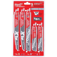 Milwaukee Tool - Reciprocating Saw Blade Sets Blade Material: Bi-Metal Minimum Blade Length (Inch): 6 - All Tool & Supply