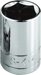 SK - 15/16", 1/2" Drive, Standard Hand Socket - 6 Points, Steel, Chrome Finish - All Tool & Supply