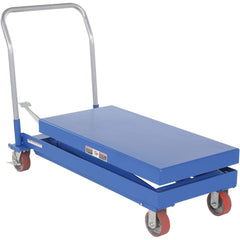 Vestil - Lifting Tables; Type: Elevating Cart ; Lift Style: Scissor ; Style: Foot Pump ; Load Capacity (Lb.): 1000.000 ; Minimum Height (Inch): 15 ; Lift Height (Inch): 39 - Exact Industrial Supply