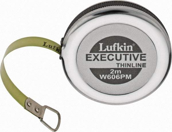 Lufkin - 1 mm Graduation, 2 m Measurement, Steel Diameter Tape Measure - 1/4 Inch Wide - All Tool & Supply