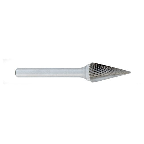 ‎SE-1 -6mm × 9mm LOC × 6mm Shank × 50mm OAL Egg Shape Carbide Medium Right Hand Spiral Burr - All Tool & Supply