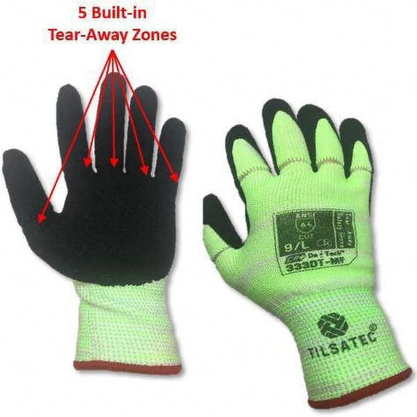 Tilsatec - Size 2XS (5), ANSI Cut Lvl A4, Puncture Lvl 3, Abrasion Lvl 4, Micro-Foam Nitrile Coated Cut & Puncture Resistant Gloves - All Tool & Supply