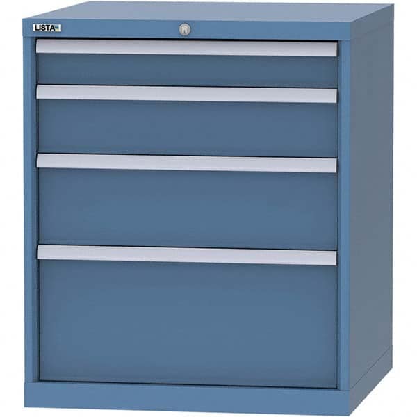 LISTA - 4 Drawer, 45 Compartment Bright Blue Steel Modular Storage Cabinet - All Tool & Supply