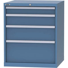 LISTA - 4 Drawer, 45 Compartment Bright Blue Steel Modular Storage Cabinet - All Tool & Supply