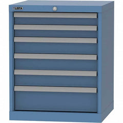 LISTA - 6 Drawer, 84 Compartment Bright Blue Steel Modular Storage Cabinet - All Tool & Supply