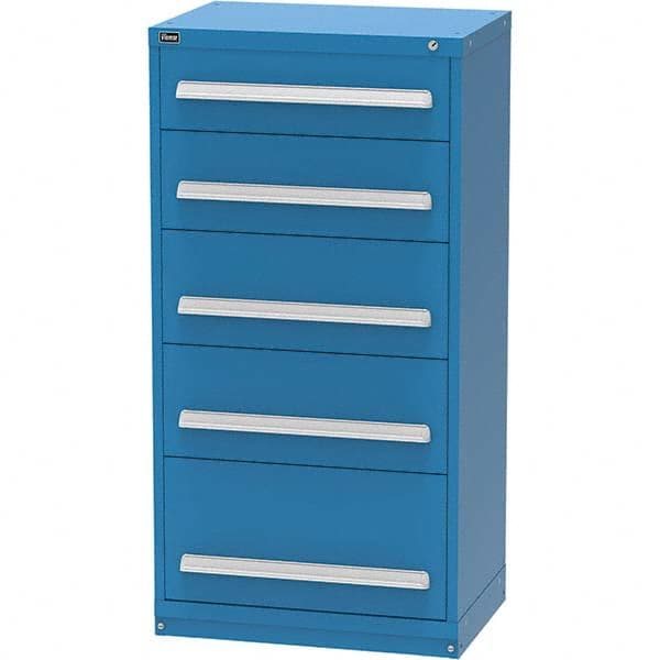 Vidmar - 5 Drawer, 45 Compartment Bright Blue Steel Modular Storage Cabinet - All Tool & Supply