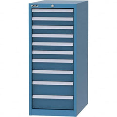 LISTA - 10 Drawer, 45 Compartment Bright Blue Steel Modular Storage Cabinet - All Tool & Supply