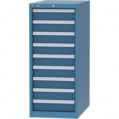 LISTA - 9 Drawer, 45 Compartment Bright Blue Steel Modular Storage Cabinet - All Tool & Supply