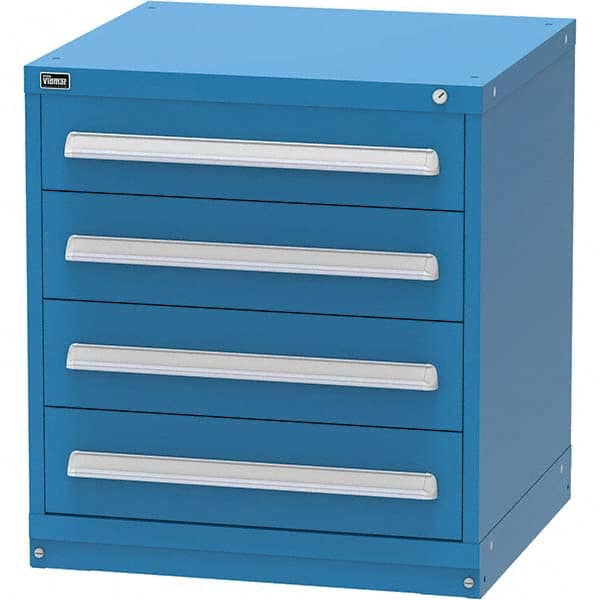 Vidmar - 4 Drawer Bright Blue Steel Modular Storage Cabinet - All Tool & Supply