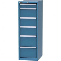 LISTA - 6 Drawer, 45 Compartment Bright Blue Steel Modular Storage Cabinet - All Tool & Supply