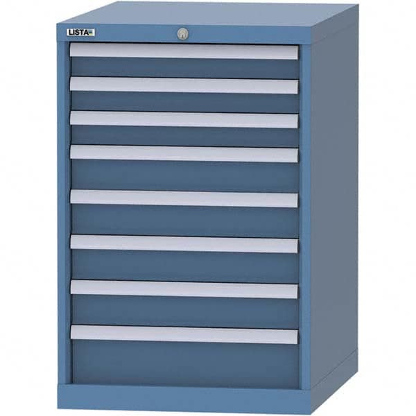 LISTA - 8 Drawer, 99 Compartment Bright Blue Steel Modular Storage Cabinet - All Tool & Supply