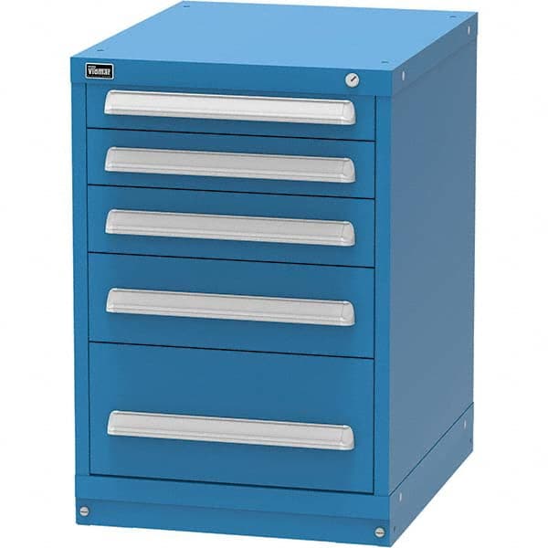 Vidmar - 5 Drawer, 45 Compartment Bright Blue Steel Modular Storage Cabinet - All Tool & Supply