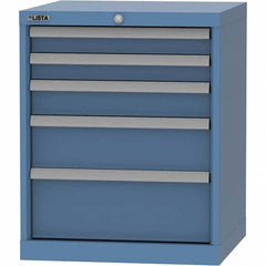 LISTA - 5 Drawer, 84 Compartment Bright Blue Steel Modular Storage Cabinet - All Tool & Supply