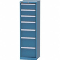 LISTA - 7 Drawer, 216 Compartment Bright Blue Steel Modular Storage Cabinet - All Tool & Supply