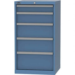 LISTA - 5 Drawer, 84 Compartment Bright Blue Steel Modular Storage Cabinet - All Tool & Supply