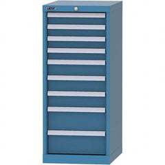 LISTA - 9 Drawer, 216 Compartment Bright Blue Steel Modular Storage Cabinet - All Tool & Supply