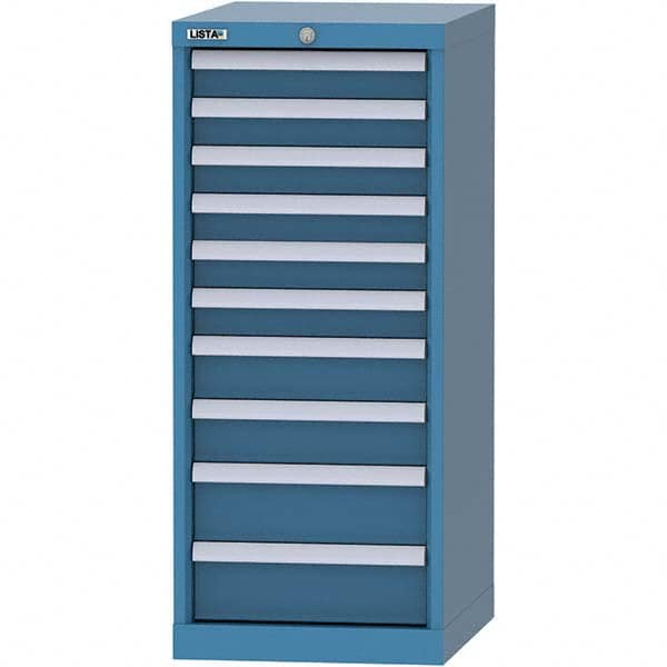 LISTA - 10 Drawer, 216 Compartment Bright Blue Steel Modular Storage Cabinet - All Tool & Supply