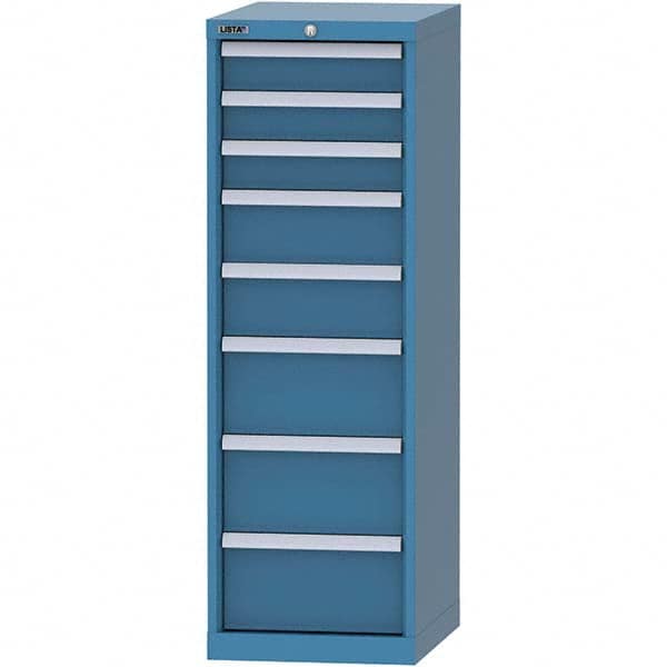 LISTA - 8 Drawer, 216 Compartment Bright Blue Steel Modular Storage Cabinet - All Tool & Supply