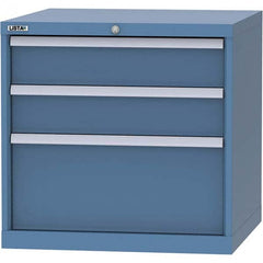 LISTA - 3 Drawer, 45 Compartment Bright Blue Steel Modular Storage Cabinet - All Tool & Supply