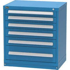 Vidmar - 6 Drawer, 45 Compartment Bright Blue Steel Modular Storage Cabinet - All Tool & Supply