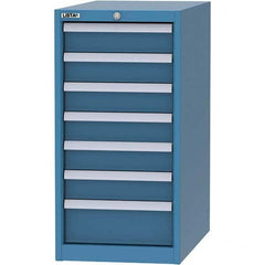 LISTA - 7 Drawer, 45 Compartment Bright Blue Steel Modular Storage Cabinet - All Tool & Supply