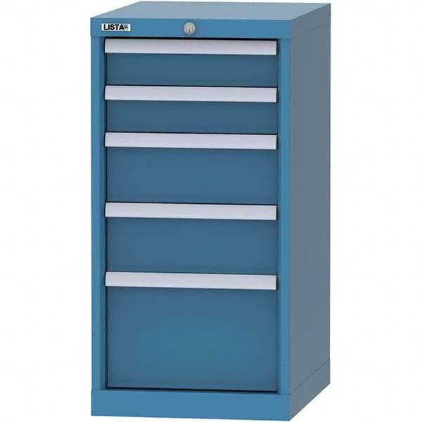 LISTA - 5 Drawer, 216 Compartment Bright Blue Steel Modular Storage Cabinet - All Tool & Supply