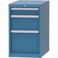 LISTA - 3 Drawer, 45 Compartment Bright Blue Steel Modular Storage Cabinet - All Tool & Supply