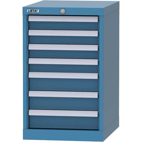 LISTA - 7 Drawer, 216 Compartment Bright Blue Steel Modular Storage Cabinet - All Tool & Supply