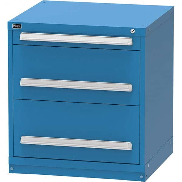 Vidmar - 3 Drawer, 344 Compartment Bright Blue Steel Modular Storage Cabinet - All Tool & Supply