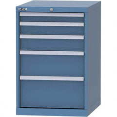 LISTA - 5 Drawer, 99 Compartment Bright Blue Steel Modular Storage Cabinet - All Tool & Supply